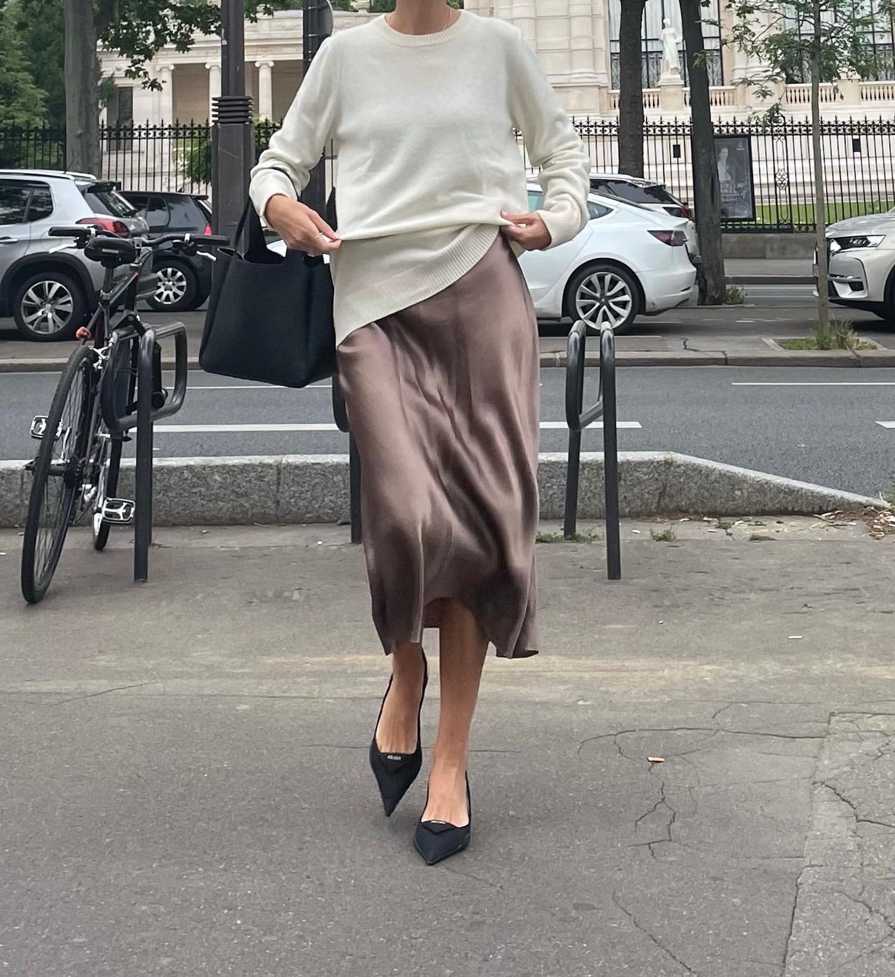 How to Wear a Slip Skirt Like a French Girl | Who What Wear