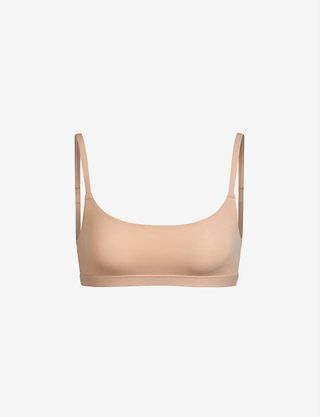 SKIMS + Fits Everybody Scooped Stretch-Woven Bra