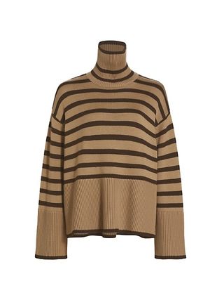 Totême + Striped Boxy Turtleneck Sweater