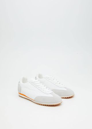 Mango + Leather Mixed Sneakers