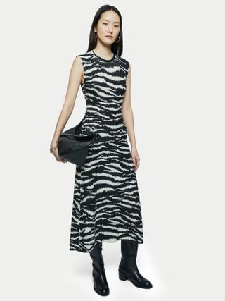 Jigsaw + Zebra Printed Midi Dress