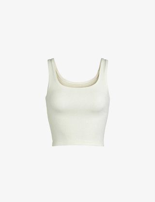 SKIMS + Ribbed Stretch-Cotton Tank Top
