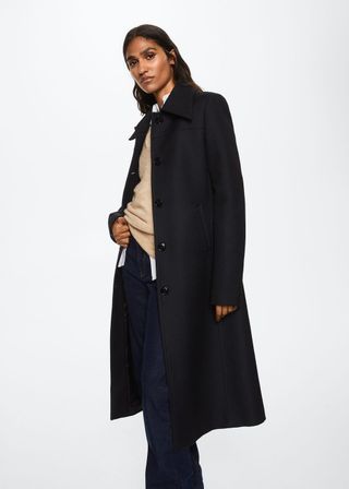 Mango + Fitted Coat With Buttons