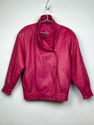 Chillie London + '80s Pink Leather Jacket