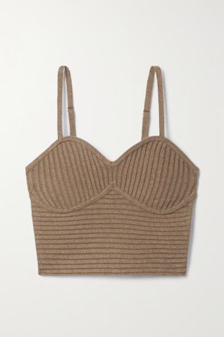 The Range + Ribbed-Knit Bustier Top