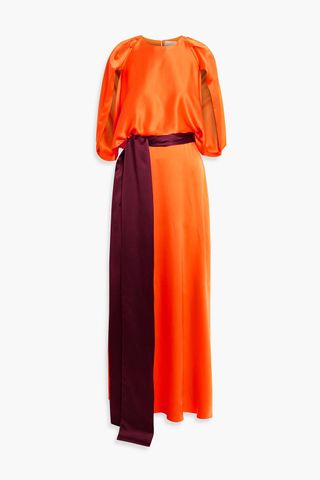 Roksanda + Milena Cape-Effect Silk-Satin Gown