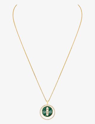 Messika + Lucky Move 18ct Yellow-Gold, 0.3ct Diamond and Malachite Necklace
