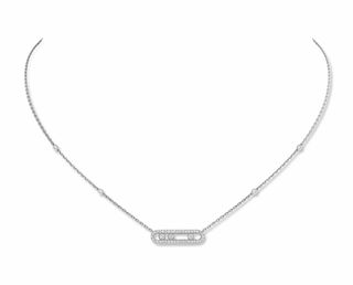 Messika + Baby Move Pavé 18ct White-Gold and Diamond Necklace