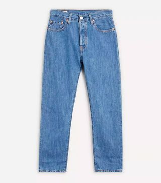 Levis + 501 Crop Stonewash Jeans