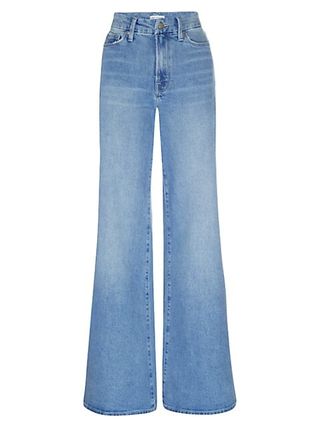 Good American + Good Stacked Flared Leg Jeans