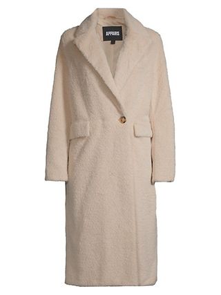 Apparis + Romi Double-Breasted Faux Wool Coat