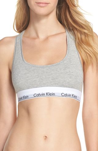 Calvin Klein + Cotton Blend Racerback Bralette