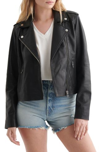 Lucky Brand + Leather Moto Jacket