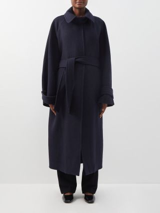 Raey + Oversized Belted Raglan-Sleeve Wool-Blend Coat
