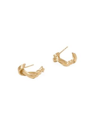 Completedworks + Braid 14k Gold-Plate Hoop Earrings
