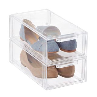 The Container Store + Clear Stackable Small Shoe Drawer
