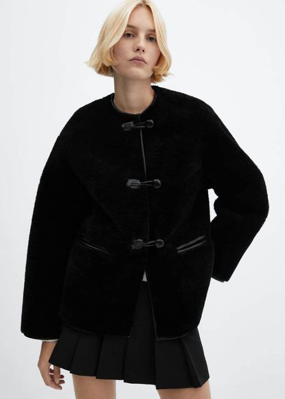 Mango's Sell-Out Faux-Shearling Jacket Is Back In Stock | Who What Wear