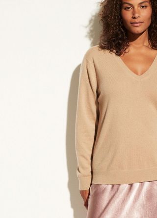 Vince + Cashmere Weekend V-Neck Sweater