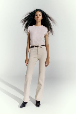 Zara + TRF Full Length Flare Jeans