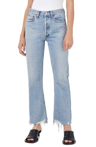 Agolde + Chew Hem Relaxed Bootcut Jeans