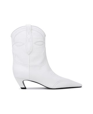 Khaite + Embroidered Pointy-Toe Cowboy Boots
