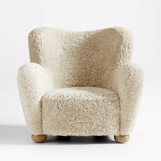 Crate and Barrel by Athena Calderone + Le Tuco Shearling Accent Chair by Athena Calderone