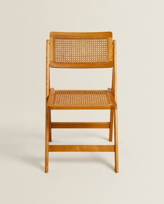 Zara Home + Rattan and Wood Folding Chair