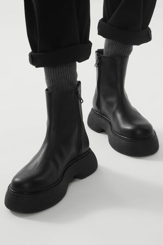 COS + Chunky Leather Boots