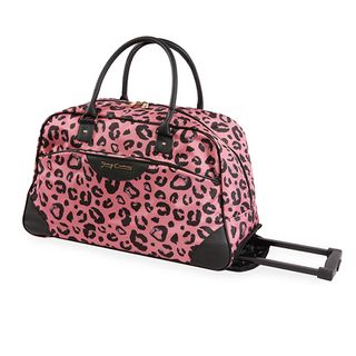 Juicy Couture + Rolling Duffel Bag in Pink Leopard