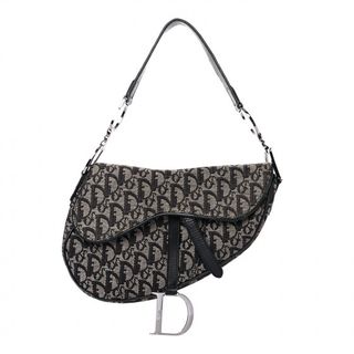 Christian Dior + Monogram Saddle Bag Black