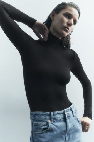 Zara + Wool Blend Top