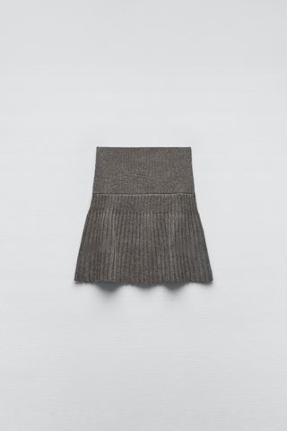 Zara + Rib Knit Mini Skirt