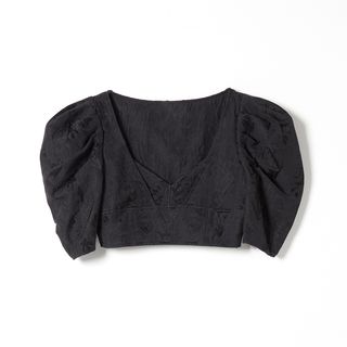 Who What Wear Collection + Div Cropped Puff Sleeve Top