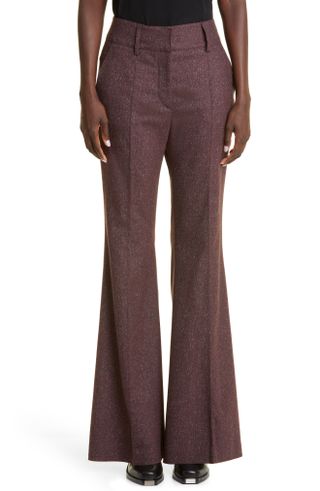 Gabriela Hearst + Rhien Sparkle Wool & Silk Blend Wide Leg Pants