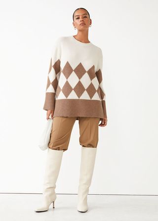 & Other Stories + Argyle Knit Sweater