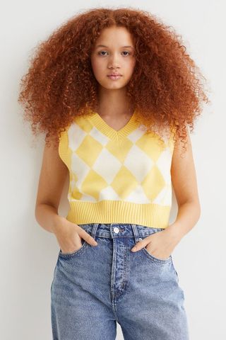 H&M + Jacquard-Knit Sweater Vest