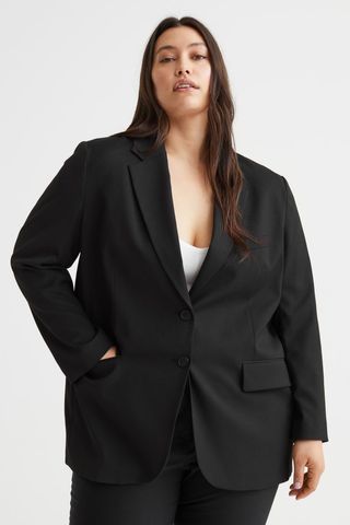 H&M+ + Oversized Single-Breasted Blazer