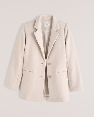 Abercrombie and Fitch + Wool-Blend Blazer Coat