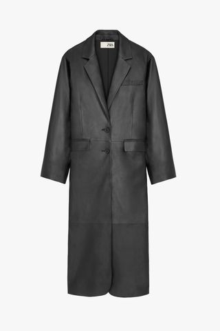 Zara + Leather Coat Kaia X Zara