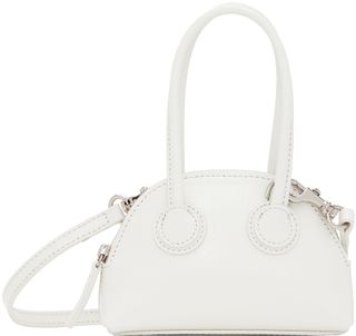 Marge Sherwood + White Mini Bessette Top Handle Bag