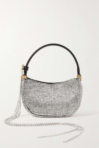 Magda Butrym + Vesna Micro Leather-Trimmed Embellished Canvas Bag