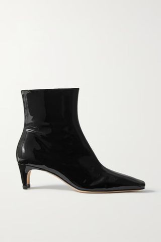 Staud + Wally Pantent-Leather Ankle Boots