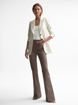 Reiss + Mink Florence Regular High Rise Flared Trousers