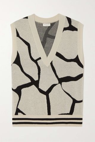 Dries Van Noten + Wool-Jacquard Vest