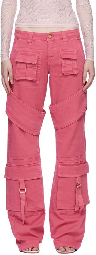 Blumarine + Pink Paneled Jeans