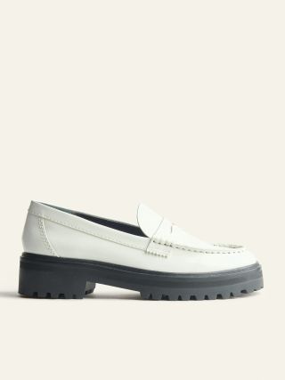 Reformation + Agathea Chunky Loafers in White