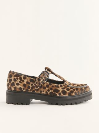 Reformation + Abalonia Chunky Maryjanes in Leopard