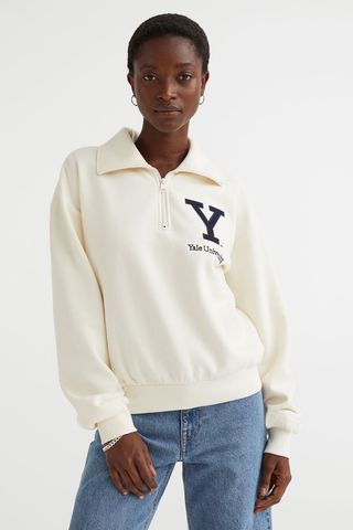 H&M + Oversized Half-Zip Sweatshirt