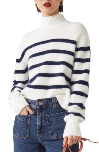 & Other Stories + Mock Neck Crop Sweater