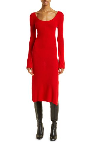Baum Und Pferdgarten + Cecily Long Sleeve Merino Wool Sweater Dress